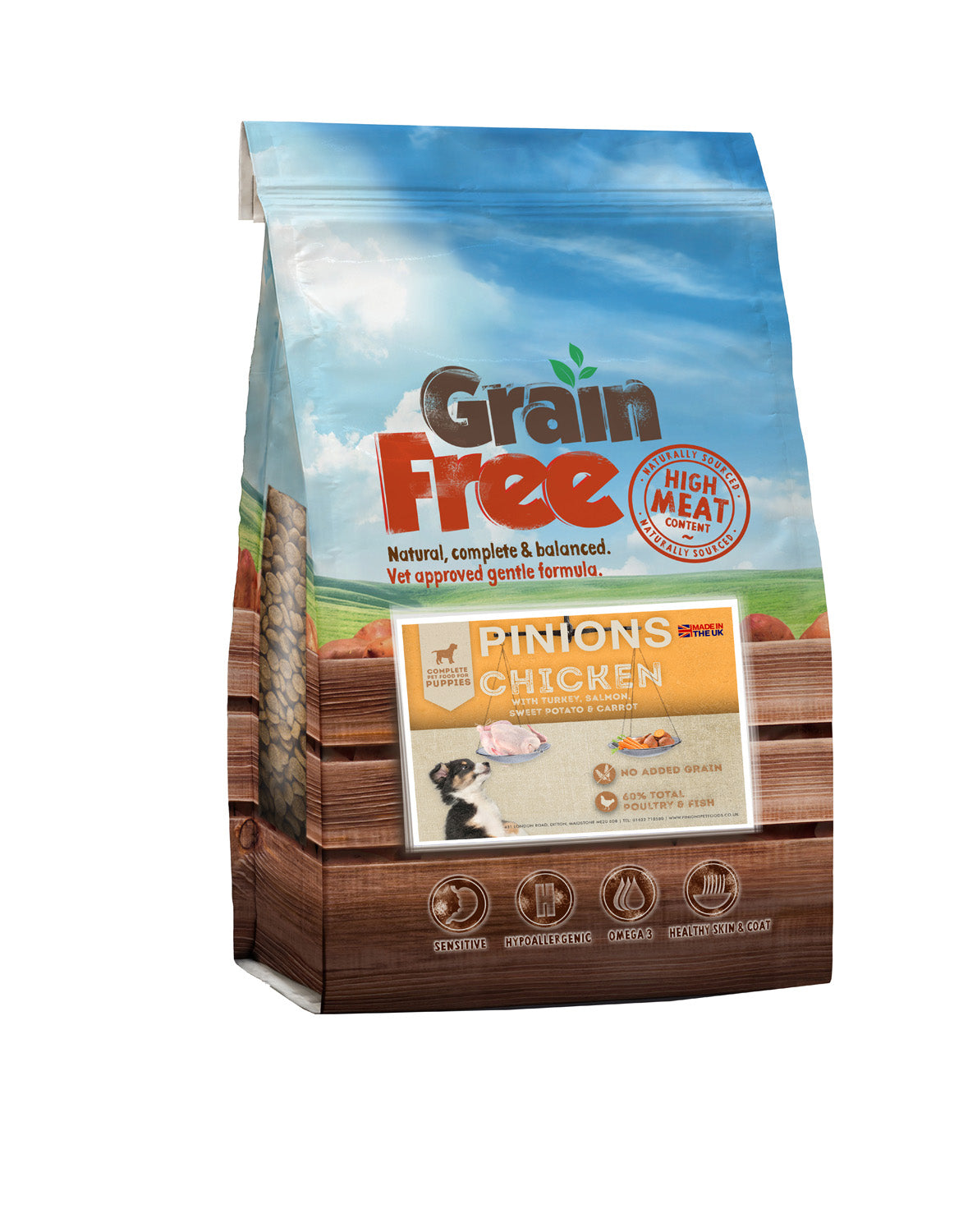PINIONS PET FOODS GRAIN FREE PUPPY FOOD WITH CHICKEN
