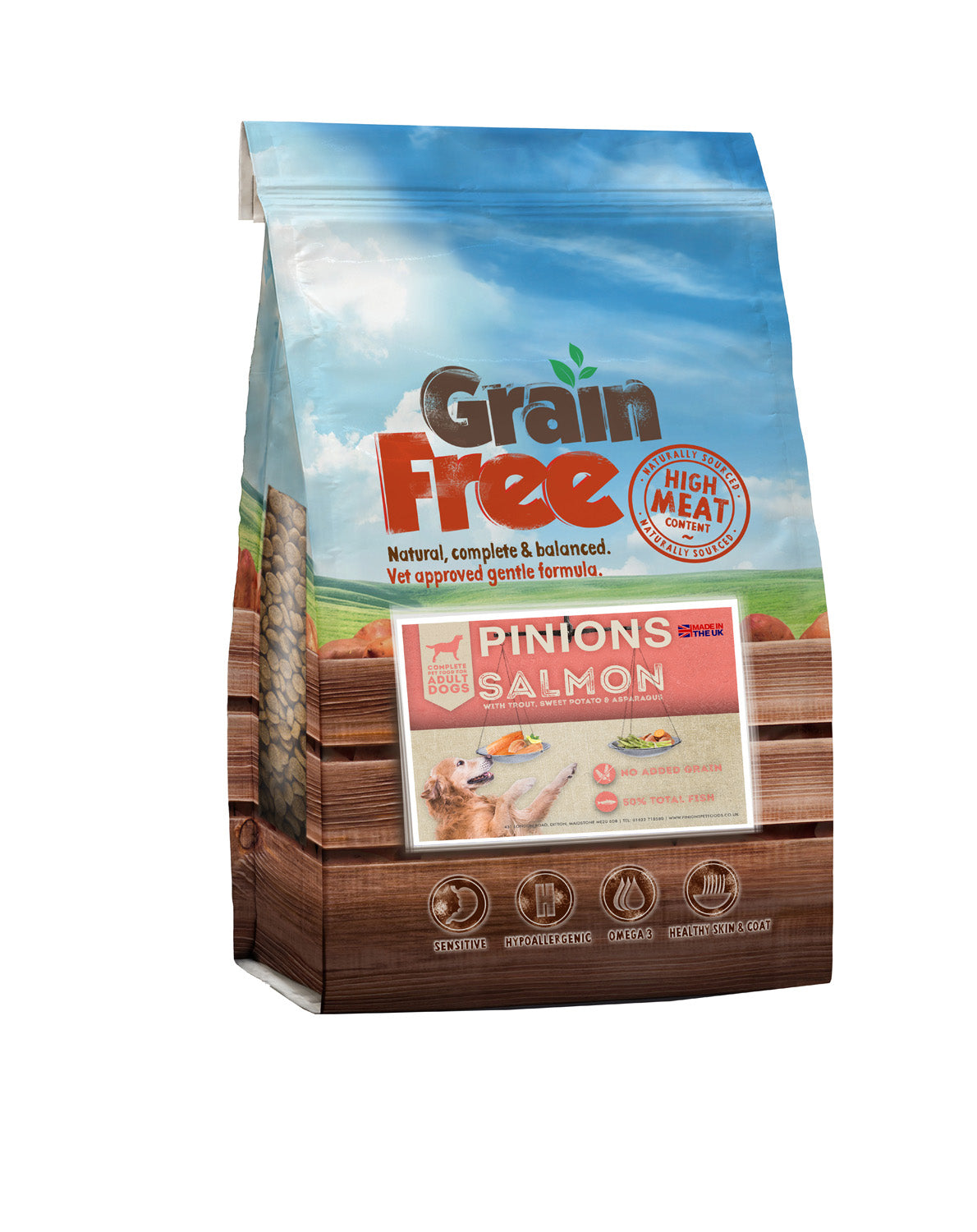 PINIONS PET FOODS GRAIN FREE SMALL BREED ADULT DOG FOOD WITH SALMON