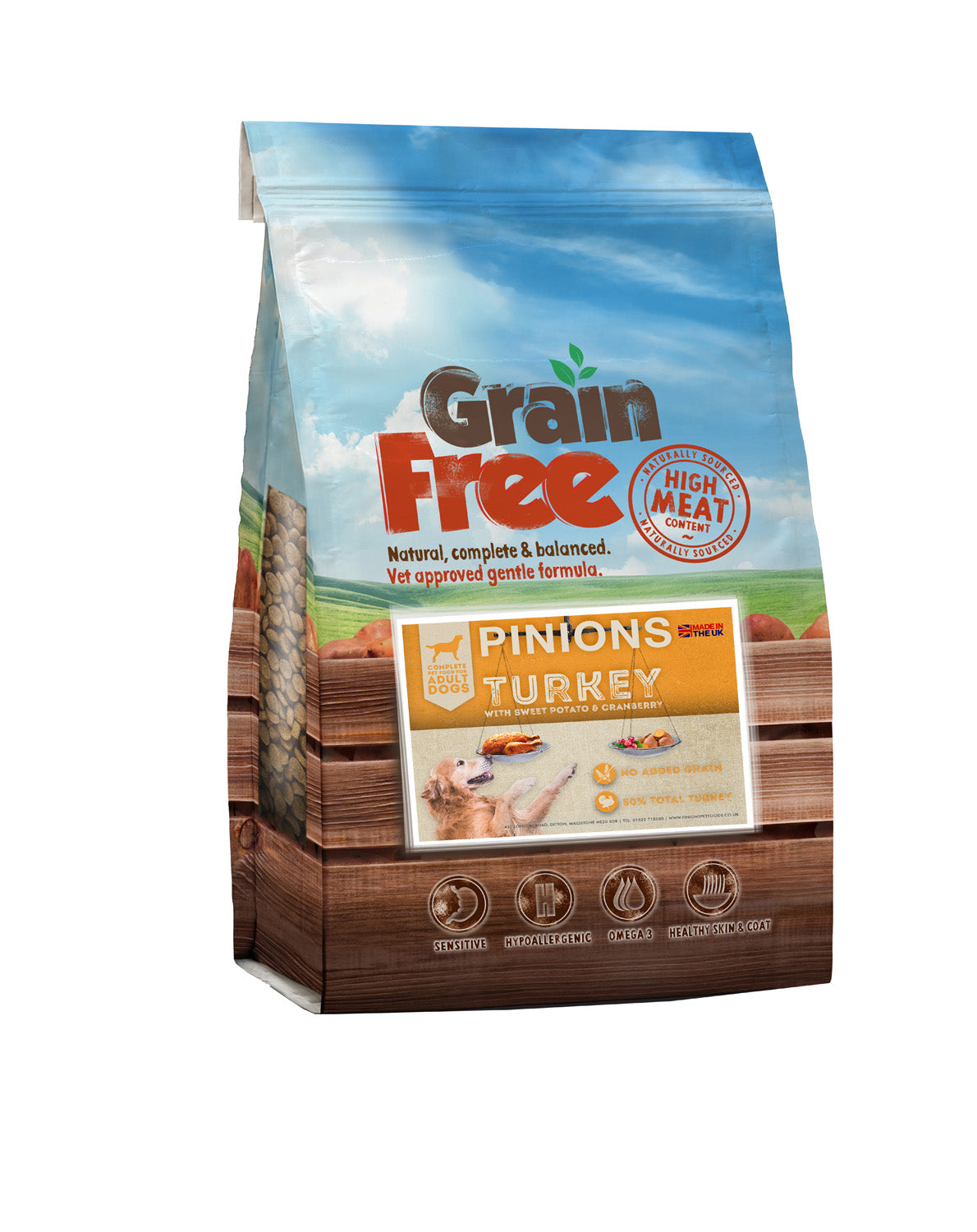PINIONS PET FOODS GRAIN FREE SENIOR DOG FOOD WITH TURKEY