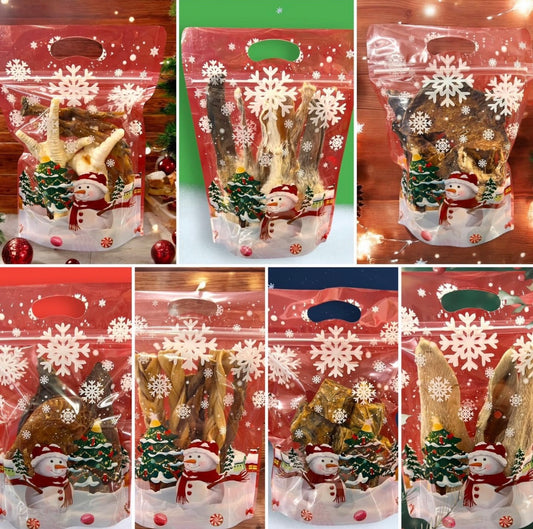 Natural Dog Treat Christmas Gift Bag